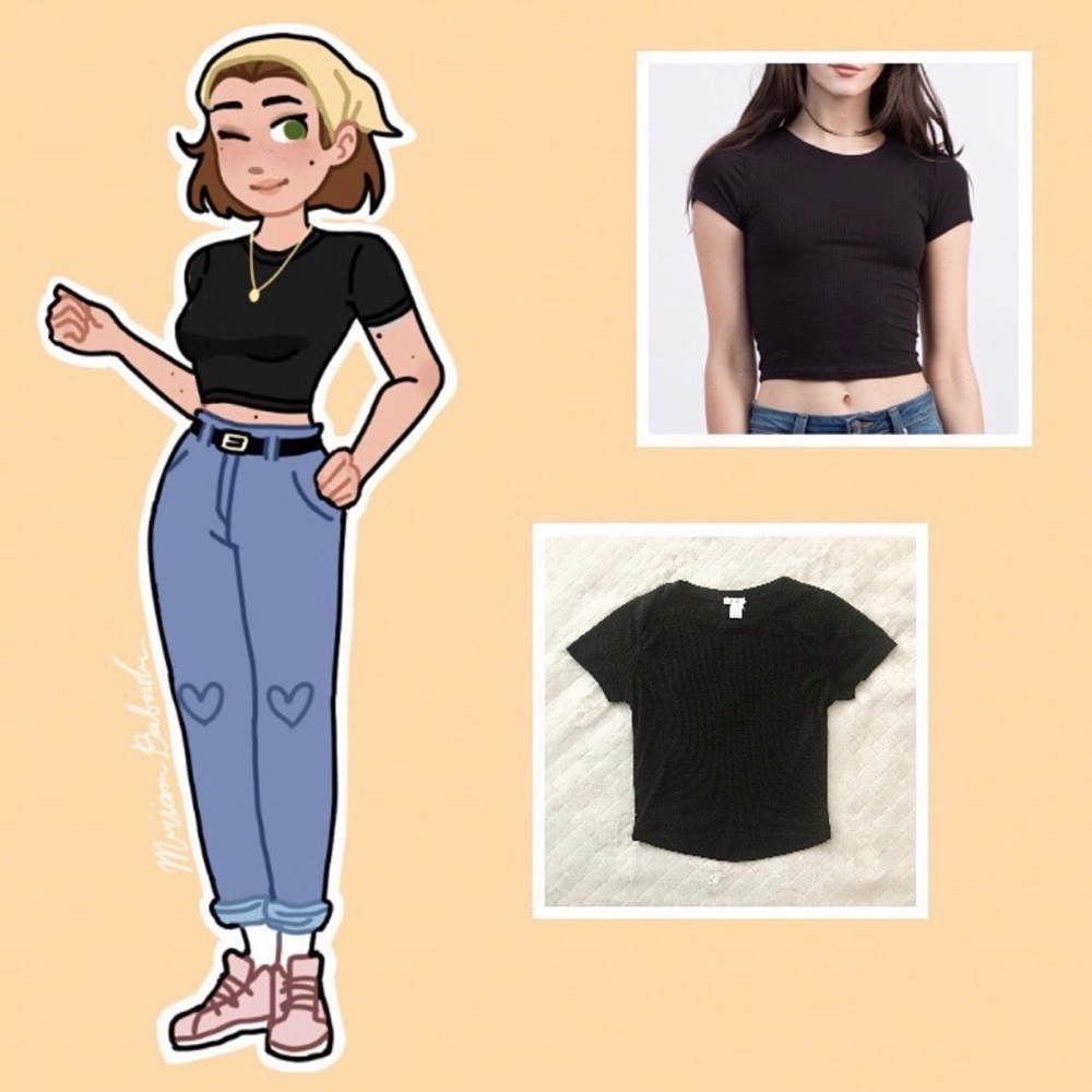 Black crop top